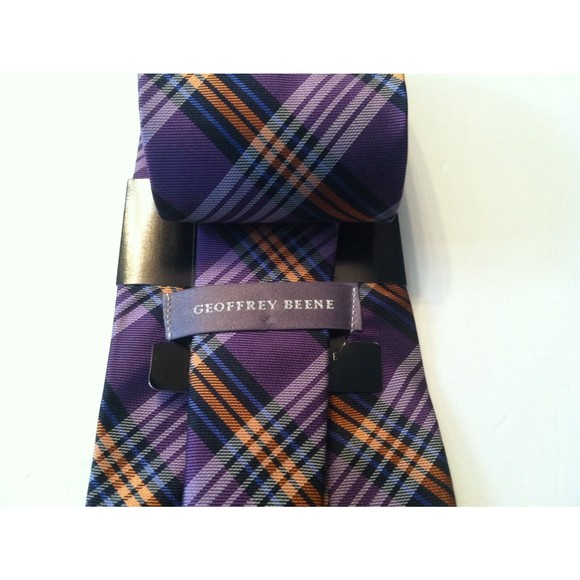 Geoffrey Beene Purple Ties for Men for sale | eBay NWOT GEOFFREY BEENE MENS NEW PURPLE 100%SILK PLAID WIDE NECK TIE WIDTH: 4\